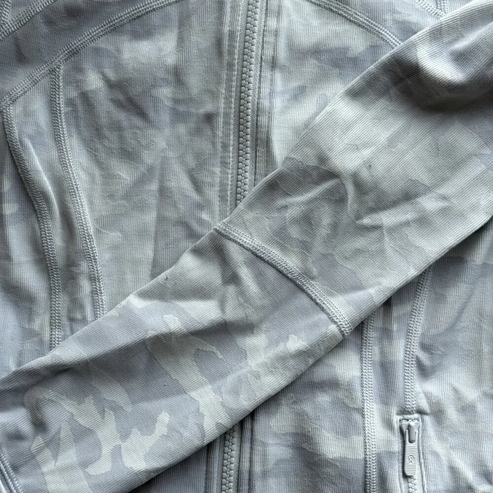 Lululemon Define Jacket Womens 6 Gray Lux Jacquard Slim Fit‎ Running Gym READ!